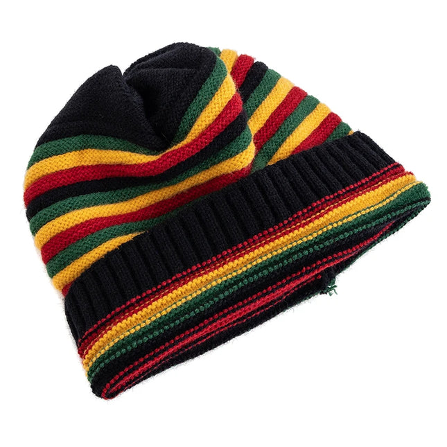 Stripes Knitted Slouchy Winter Beanie for Women