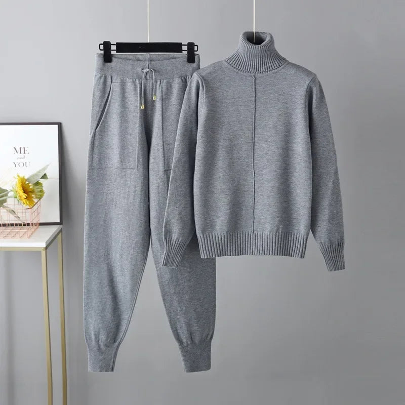 Women’s Soft Knit Two-Piece Set – Perfect Casual Wear-HighTouch