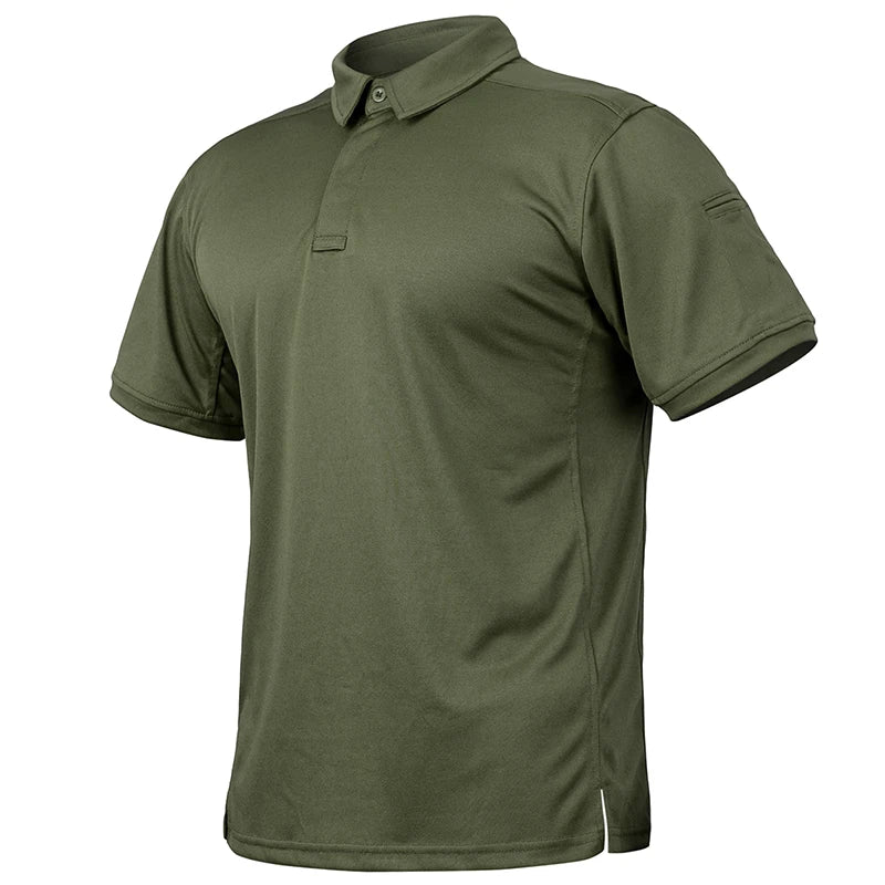 Men’s Short Sleeve Tactical Polo – Lightweight Performance & Outdoor Utility Shirt-HighTouch