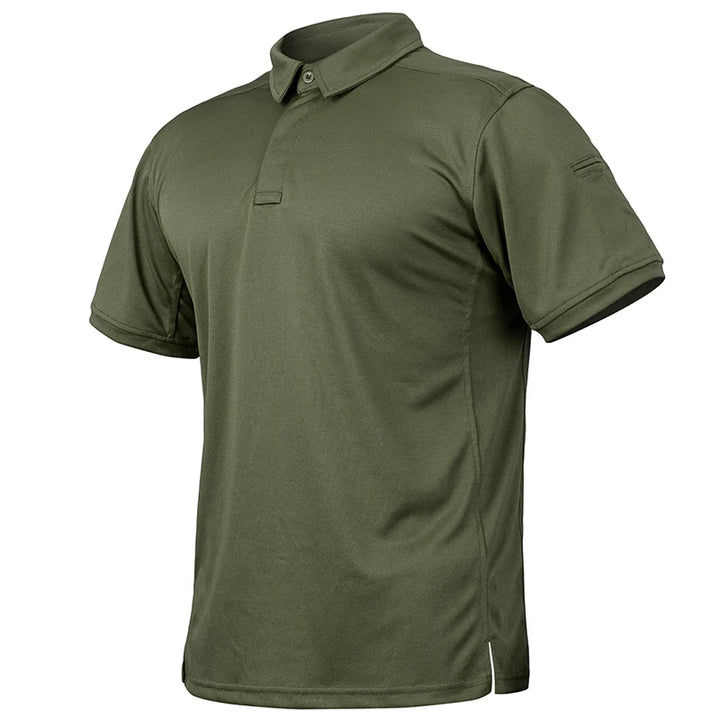 Men’s Short Sleeve Tactical Polo – Lightweight Performance & Outdoor Utility Shirt-HighTouch