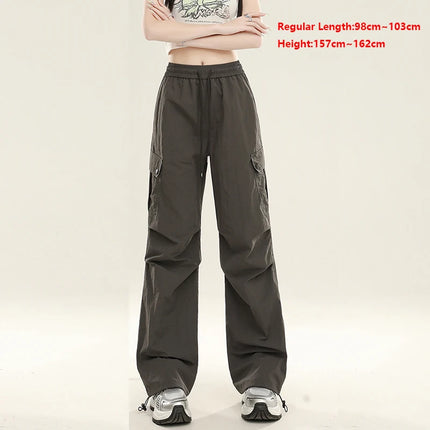 Women’s Summer Wide‑Leg Paratrooper Pants – Lightweight Casual Cargo Trousers