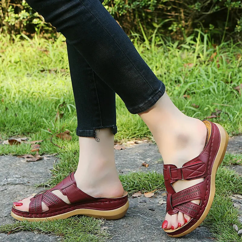 Orthopedic Wedge Platform Sandals Women-HighTouch