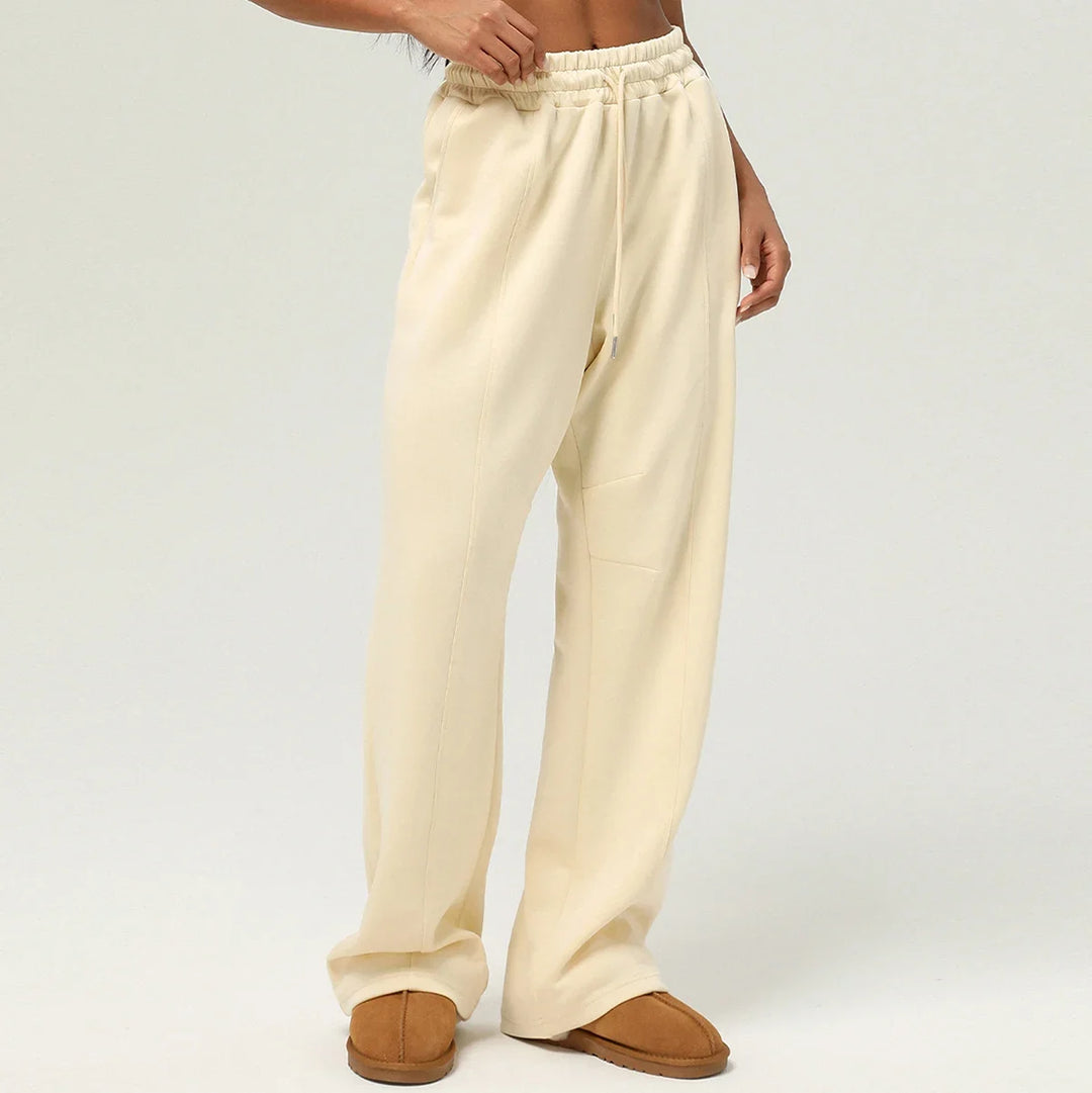 Women Cozy Wide Leg Sweatpants Soft Lounge Pants-HighTouch