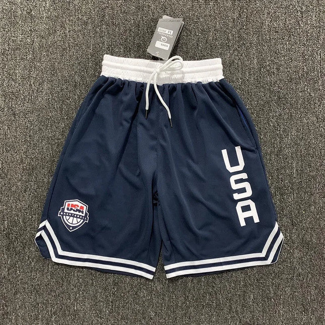 Men’s Quick-Dry Elastic Waist Basketball & Running Shorts with Pockets