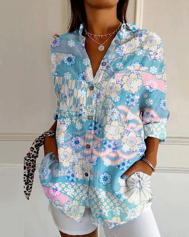 Harper | Elegant Floral Shirt & Blouse