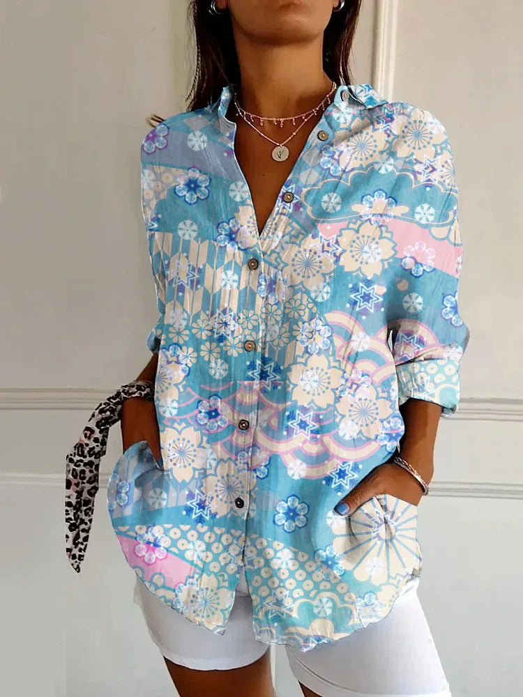Harper | Elegant Floral Shirt & Blouse-HighTouch