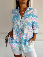 Harper | Elegant Floral Shirt & Blouse-HighTouch
