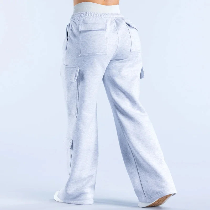 Men Women Cargo Work Pants Multi Pocket Straight Leg-HighTouch
