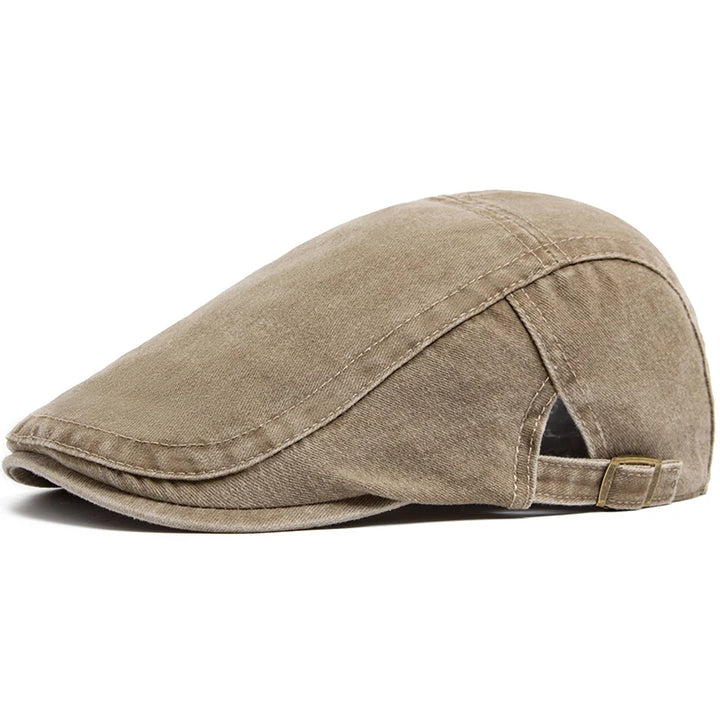 Vintage Cotton Beret / Flat Visor Cap – Unisex Adjustable Style-HighTouch