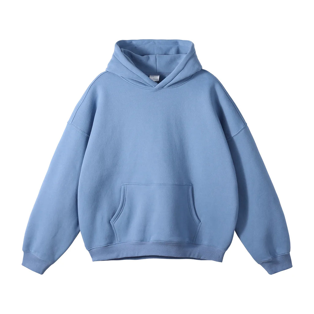 Unisex Fleece Hoodie Crew Neck Casual Pullover Sweatshirt-HighTouch