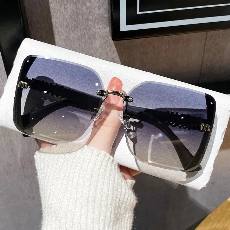 Oversized Square Sunglasses – Luxury Vintage Women’s UV400 Shades
