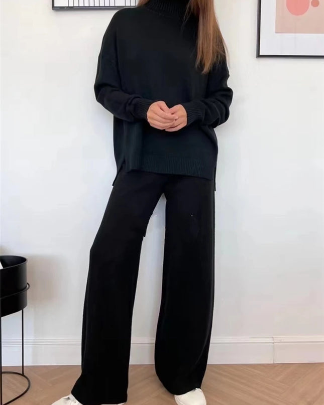 Women’s Knit Turtleneck Tracksuit Set
