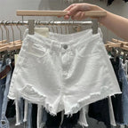 Denim Shorts for Women – Korean Loose Fit Summer Hot Pants-HighTouch