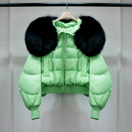 Short White Duck Down Parka Women
