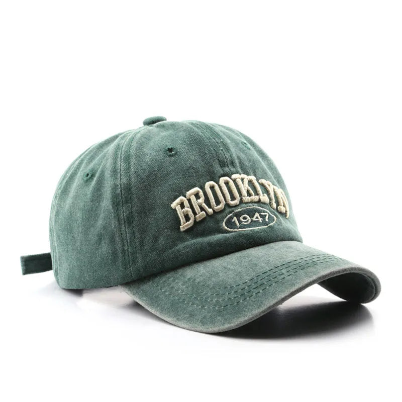 Retro Brooklyn Embroidered Baseball Cap – Adjustable