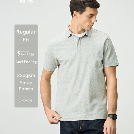 SIMWOOD|Sorona Piqué Polo Shirt – 230 gsm Cool-Touch T-shirts Tops
