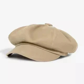 Vintage Cotton Beret / Octagonal Newsboy Cap – Unisex Adjustable
