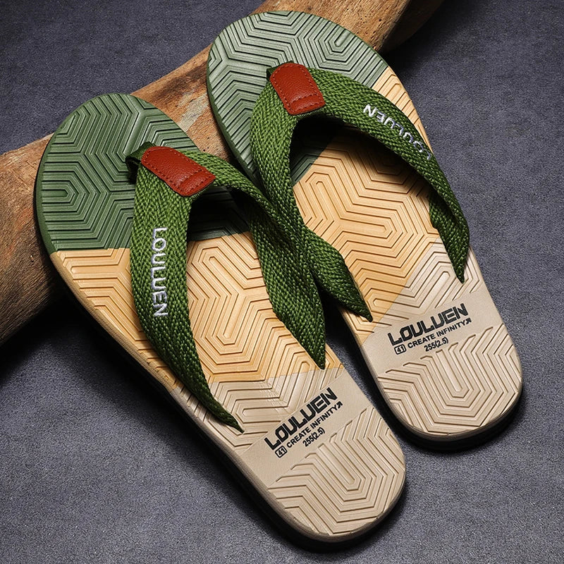 Men’s Breathable Summer Flip-Flops – Lightweight Beach-Ready Thong Slippers-HighTouch