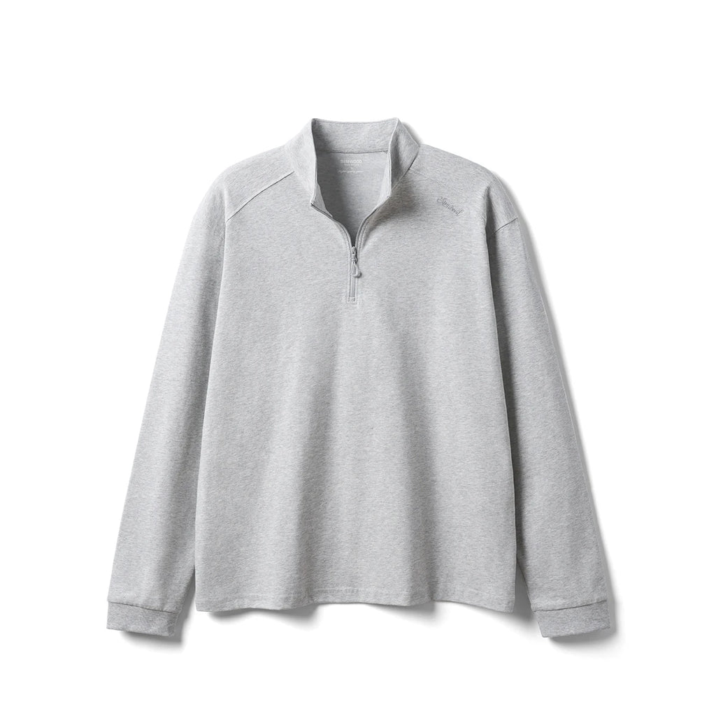 Half-Zip Long Sleeve Tee – Regular Fit T-Shirts, 230gsm-HighTouch