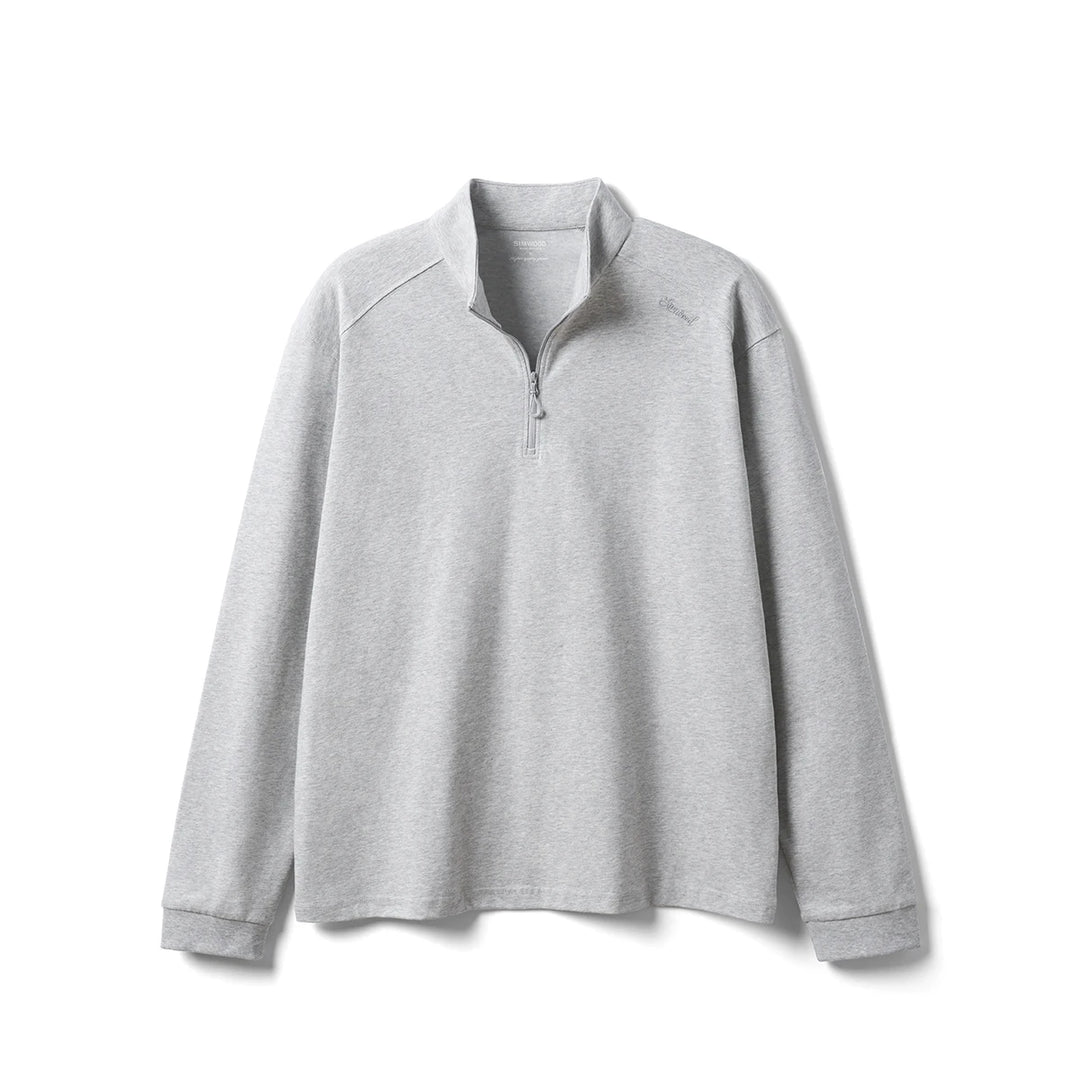 Half-Zip Long Sleeve Tee – Regular Fit T-Shirts, 230gsm-HighTouch
