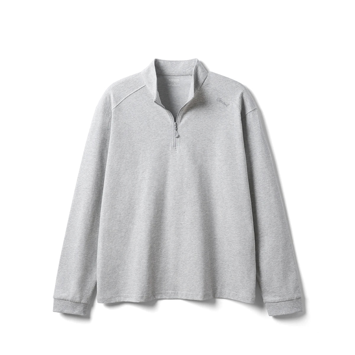 SIMWOOD | Sorona Half-Zip Long Sleeve Tee – Regular Fit T-Shirts, 230gsm