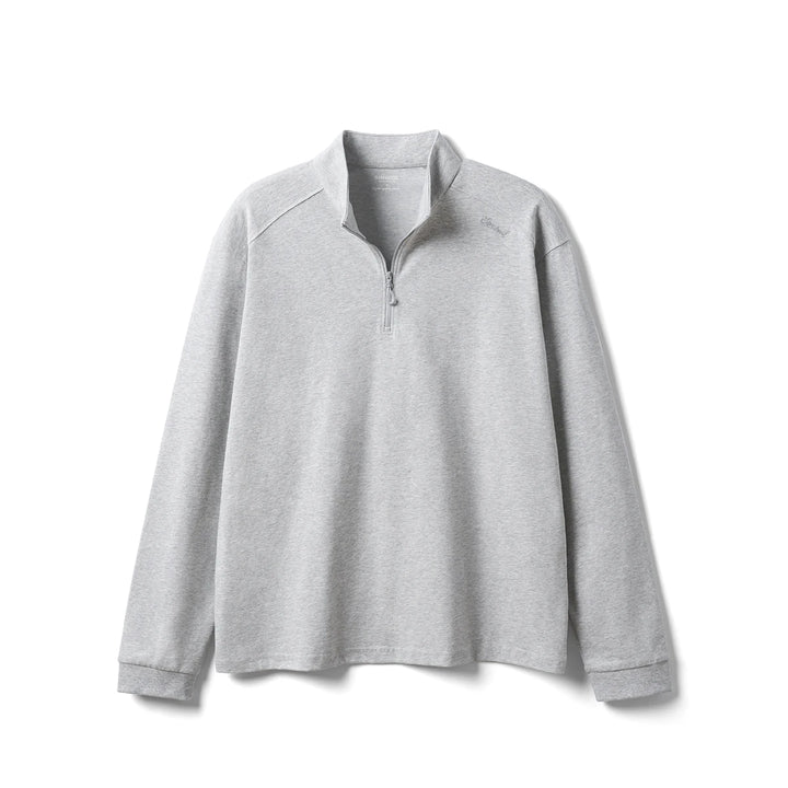 Half-Zip Long Sleeve Tee – Regular Fit T-Shirts, 230gsm-HighTouch