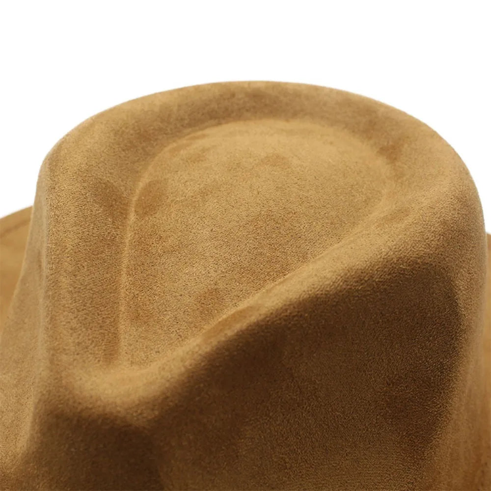 Western Cowboy Hat – Jazz Knight felt hat with bull-shaped décor-HighTouch