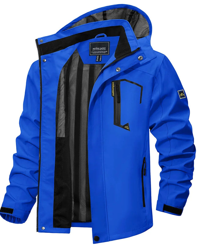 Men's Lightweight Mesh-Lined Waterproof Windbreaker Jacket
