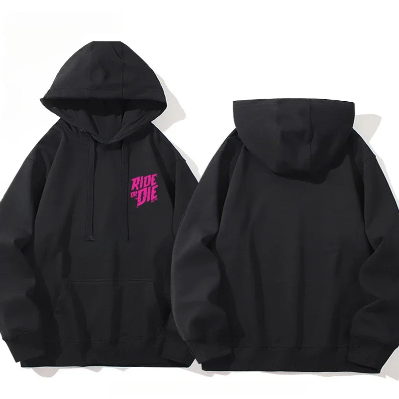 Unisex “Ride or Die” Cotton Hoodie-HighTouch