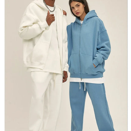 Women’s Luxe 2‑Piece Loose Fleece Hoodie & Jogger Set UK