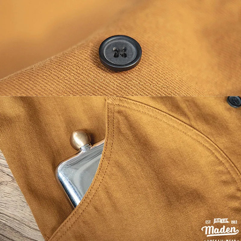 Multi-Pocket Cotton Workwear Jacket Men-HighTouch