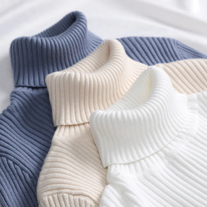 Women's Cashmere Turtleneck Sweater Soft Knit Autumn Winter Top-HighTouch