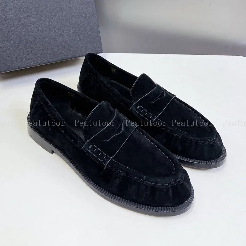 Leather Slip-On Loafers-HighTouch