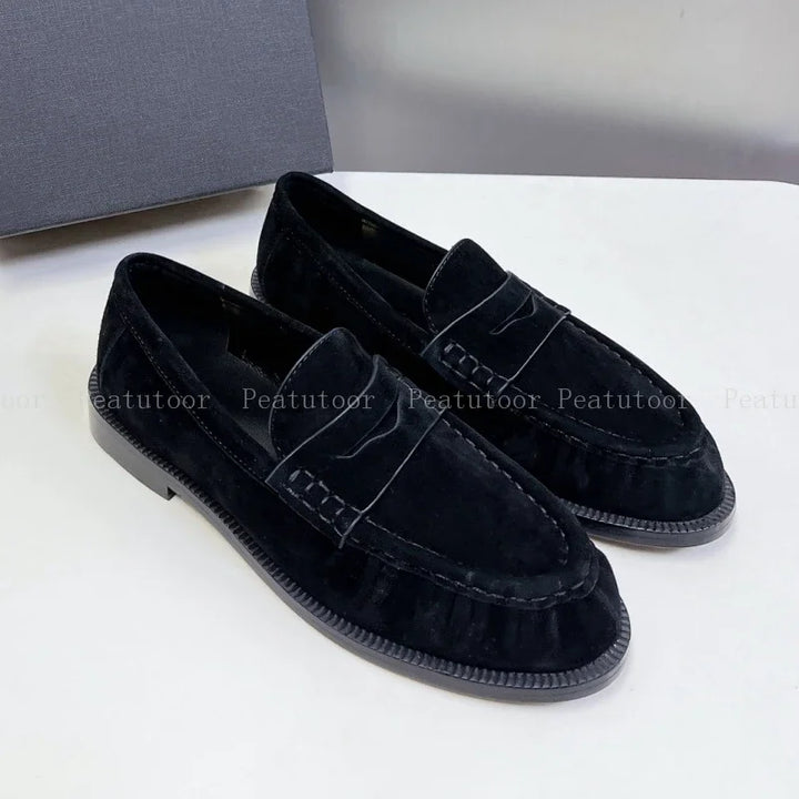 Leather Slip-On Loafers-HighTouch
