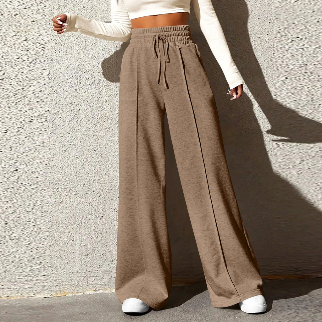 High‑Waisted Drawstring Wide‑Leg Sweatpants – Casual, Comfy & Chic-HighTouch