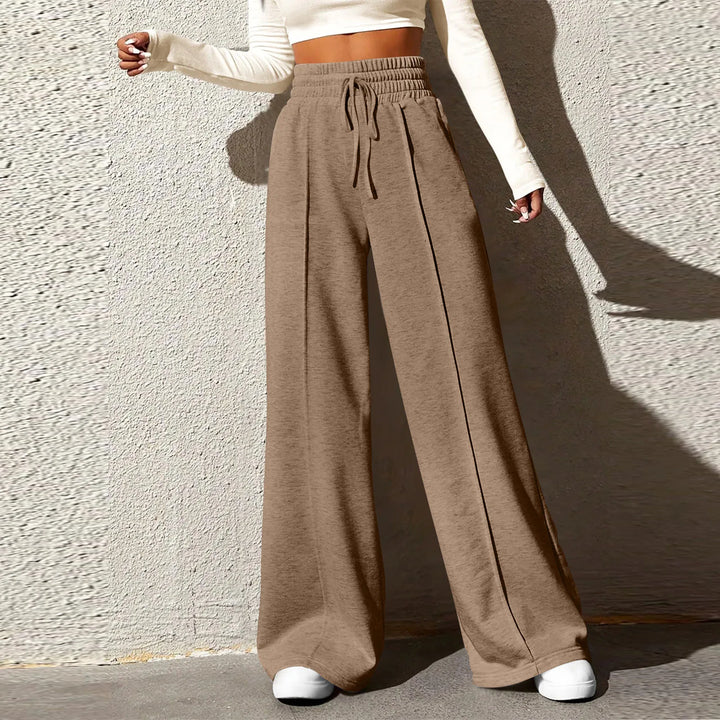 High‑Waisted Drawstring Wide‑Leg Sweatpants – Casual, Comfy & Chic-HighTouch