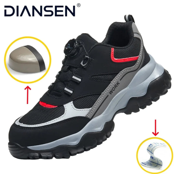 Men’s Steel Toe Breathable Work Sneakers-HighTouch