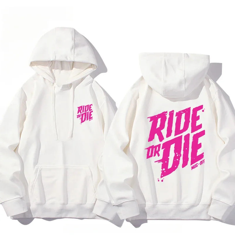 Unisex “Ride or Die” Cotton Hoodie-HighTouch