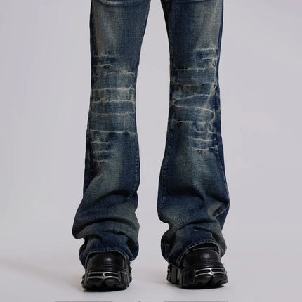 Y2K Vintage Flared Bootcut Jeans – Mid-Blue