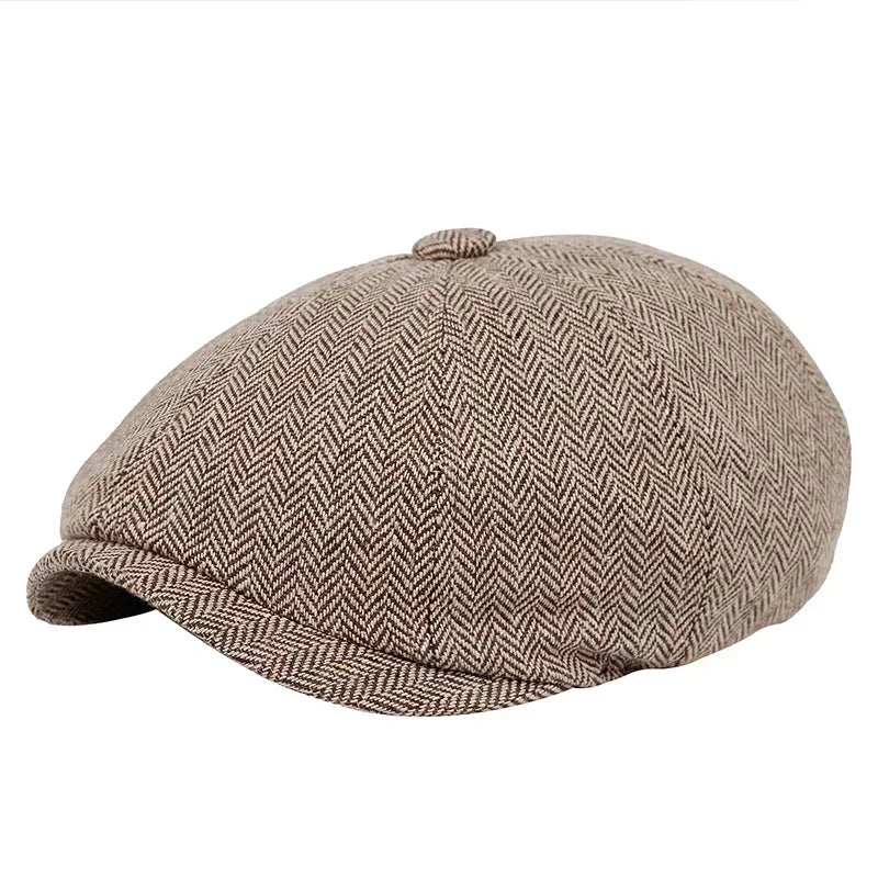 Vintage Tweed Peaky Blinders Flat Cap – Heritage Style Unisex-HighTouch