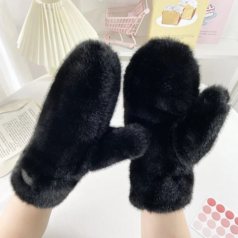 Winter Plush Cashmere‑Like Gloves