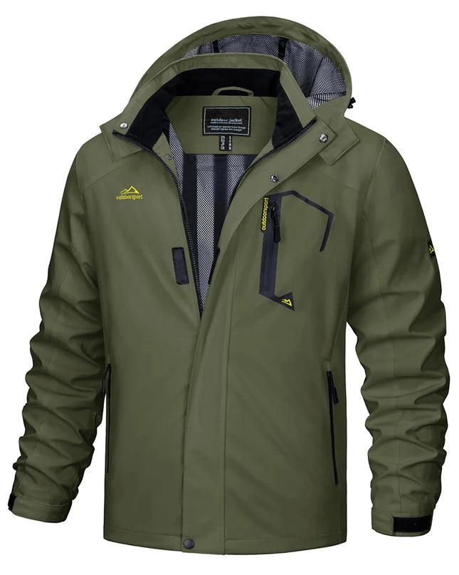 Men's Lightweight Mesh-Lined Waterproof Windbreaker Jacket