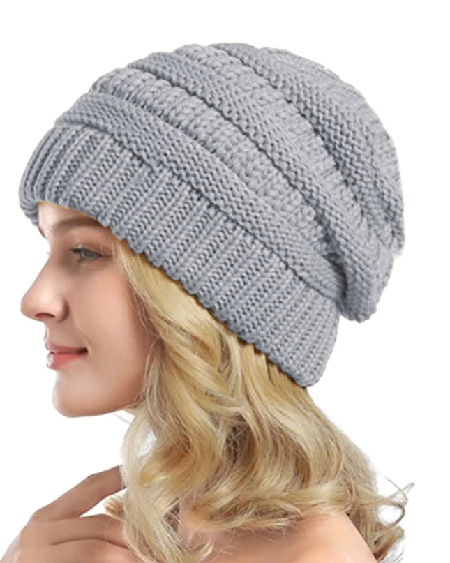 Chunky Wool Cuffed Knit Beanie