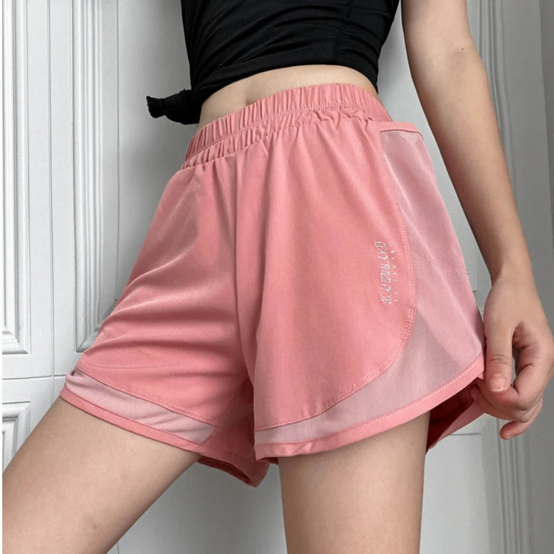 Summer Quick-Dry High-Waist ¾ Workout Shorts – Effortless Performance & Comfort-HighTouch