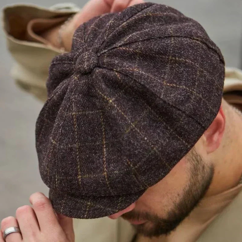 Vintage Tweed Peaky Blinders Flat Cap – Heritage Style Unisex