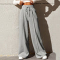 Women’s Wide-Leg Sports Track Pants – Loose Fit High-Waist Tube Trousers