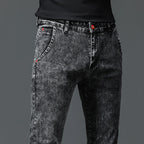 Men’s Slim Stretch Black & Dark Grey Jeans-HighTouch