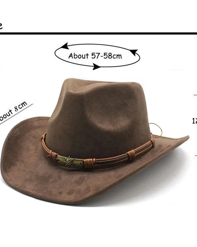 Western Cowboy Hat – Jazz Knight felt hat with bull-shaped décor