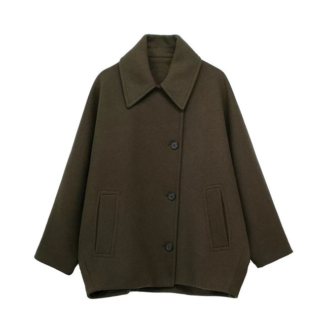 Oversized Faux Wool Winter Coat