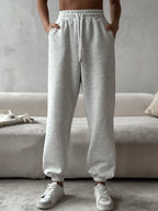 Women High Waist Cotton Sweatpants Oversized Loose Fit-HighTouch